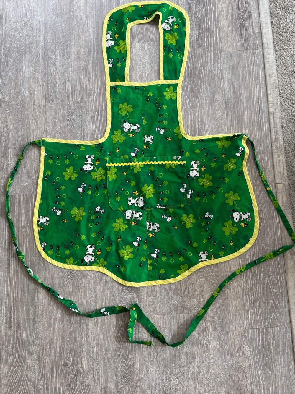 Vintage Snoopy St. Patrick’s day handmade apron